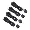 Car Reverse Parking Radar System with 4 Backup Sensors, Double CPU Vehicle Backing Radar with Sound Alert, 0 to 2.5m Detection Range for Safety, Includes Saw Drill Head for Easy view 2
