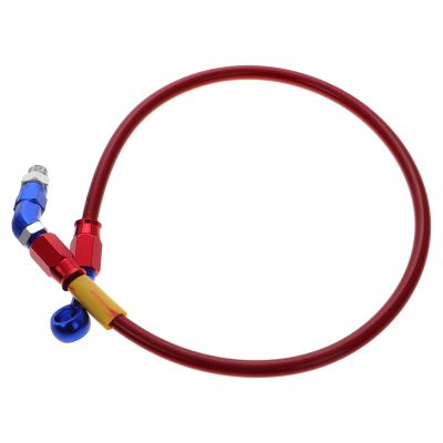 GRIRIW Braided Motorcycle Brake Hose 60cm Stainless Steel Braided Brake Lines Oil Pipe for Dirtbike Atv Off-road Motorbike Hydraulic Clutch Fuel Line