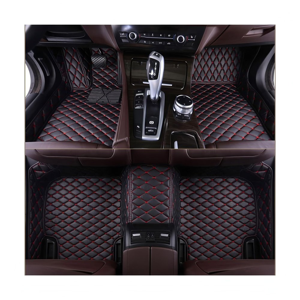 Custom Floor Mats for KIA Seltos,2023,Tailored Car Floor Mats,Waterproof and Skid-Proof Full Set,Soft Faux Leather Finish,3D Edge Protection,Easy-Clean Design