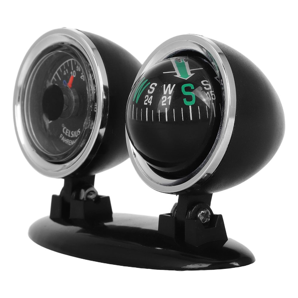Abaodam Car Dashboard Compass Ball Two-in-one Multi-Function Auto Direction Indicator Ball for Precise Orientation Marine and Outdoor Vehicle Use