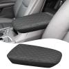 QianBao Compatible with Cadillac XT5 2017 2018 2019 2020 2021 2022 2023 2024 2025 Leather Armrest Box Center Console Cover Middle Console Cover Protector Black Stitches view 1