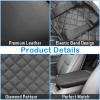 QianBao Compatible with Cadillac XT5 2017 2018 2019 2020 2021 2022 2023 2024 2025 Leather Armrest Box Center Console Cover Middle Console Cover Protector Black Stitches view 2
