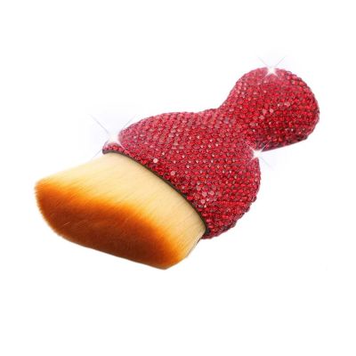 YDMHYLAI Car Detailing Brushes Bling Diamond Car Cleaning Brush Dashboard Air Outlet Gap Dust Removal Detailing Clean Tools(Red Diamond)