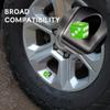 YUPIKJI 4PCS Dice Style Tire Valve Stem Caps, Universal Air Stem Cap, Car Tire Air Caps Covers with O Rubber Ring, Auto Dust Proof Cover Tire Valve Stem Covers for Vehicles (Transparent Grass Green) view 3
