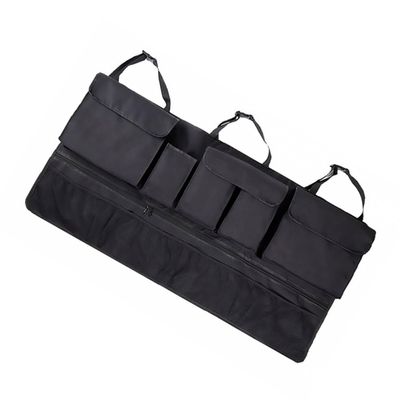 POPETPOP Car Trunk Organizer Backseat Car Organizer Large Capacity Hanging Storage Bag for Suv Multi-functional Seat Back Storage Net Black Trim