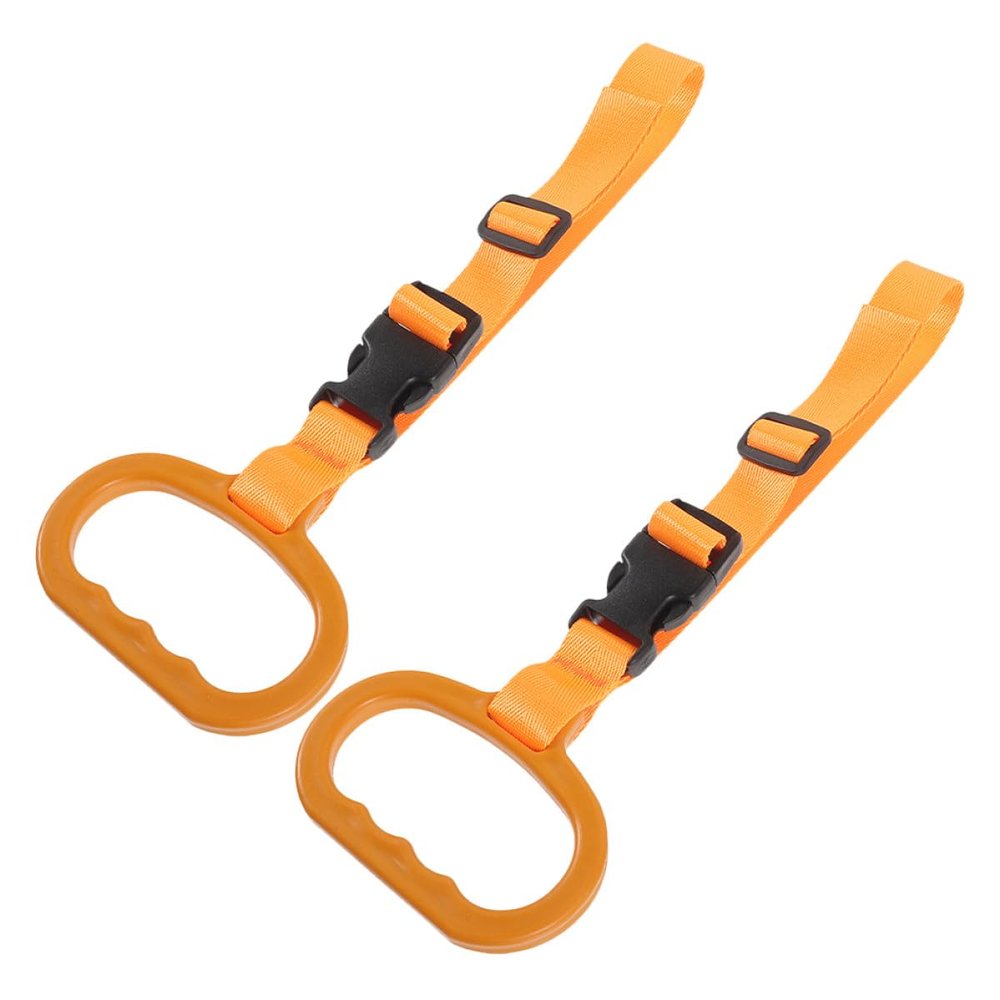 ARTSEWPLY 2pcs Car Door Grab Handles for Elderly and Disabled, Orange Automotive Assist Safety Rails for Seniors and Pregnant Women, Vehicle Standing Aid for Travel and Daily Use