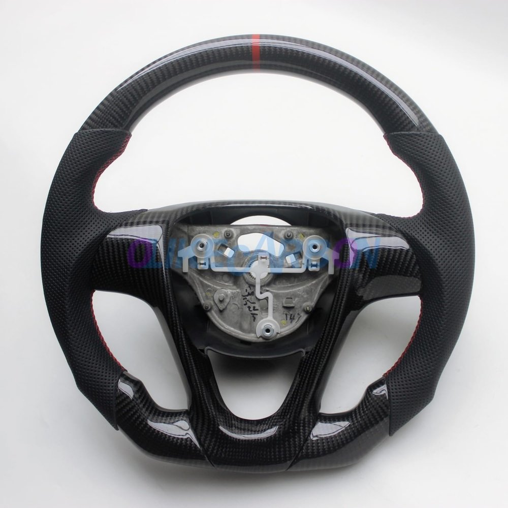 Replacement Real Carbon Fiber Leather Steering Wheel Compatible With Smart Fortwo 451