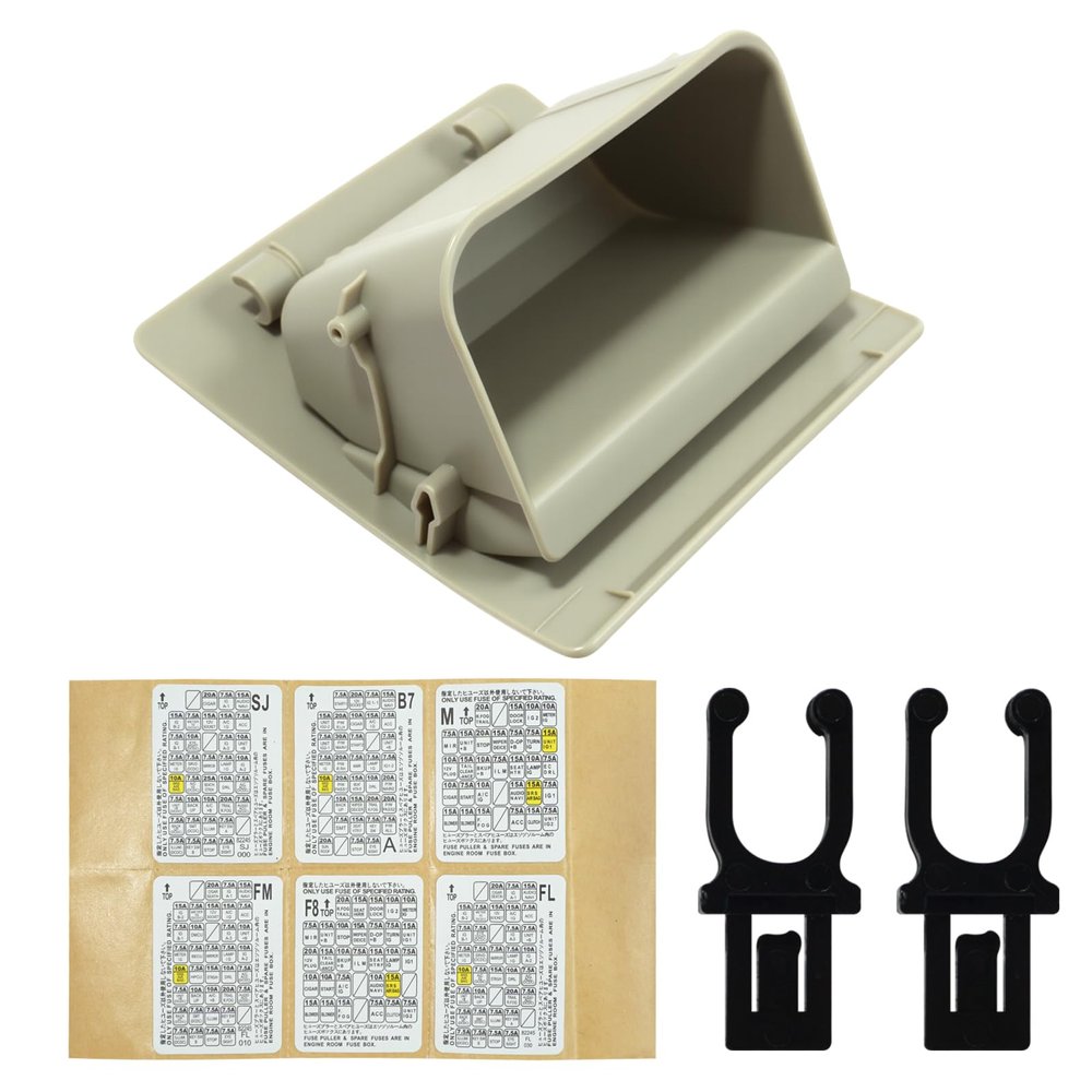 TNJPSEK Fuse Box Coin Container Storage Tray with Panel Latch Clip, Interior ABS Beige Organizer Compatible with Subaru Impreza XV Crosstrek Forester Legacy Outback WRX STI Ascent LHD