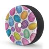 Spare Tire Cover with Backup Camera Hole Fit for Jeep RV Camper Travel Trailer SUV Truck 17inch,Waterproof Weatherproof Universal Car Wheel Protectors,Colorful Easter Eggs view 1