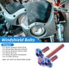 PARSLUCK Windshield Bolts for Harley Davidson Street Glide/Street Glide Specials 2014-Up 3 Pcs Screws 3 Pcs Washers Titanium Alloy Burnt Blue view 2