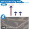 PARSLUCK Windshield Bolts for Harley Davidson Street Glide/Street Glide Specials 2014-Up 3 Pcs Screws 3 Pcs Washers Titanium Alloy Burnt Blue view 3