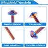 PARSLUCK Windshield Bolts for Harley Davidson Street Glide/Street Glide Specials 2014-Up 3 Pcs Screws 3 Pcs Washers Titanium Alloy Burnt Blue view 4