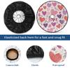 Spare Tire Cover with Backup Camera Hole Fit for Jeep RV Camper Travel Trailer SUV Truck 17inch,Waterproof Weatherproof Universal Car Wheel Protectors,Valentines Day Love Heart Flower view 3