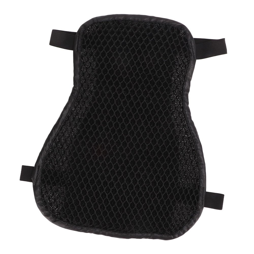 Qalvona Motorcycle Double Layer Seat Cushion, Breathable Anti Slip Seat Pad L Size, Black - Heat Dissipation, Shock Absorption, Comfortable Fit for Street and Off Road Vehicles