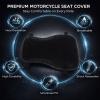 Qalvona Motorcycle Double Layer Seat Cushion, Breathable Anti Slip Seat Pad L Size, Black - Heat Dissipation, Shock Absorption, Comfortable Fit for Street and Off Road Vehicles view 3