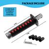 HZEL Car Katana Shift Knob, Samurai Sword Weighted Gear Shifter Handle with 4 Adapters, Ancient Antiquity Auto Stick Lever Shift Knob, Universal for Most Manual Transmission Vehicles (Black/Red) view 2