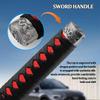 HZEL Car Katana Shift Knob, Samurai Sword Weighted Gear Shifter Handle with 4 Adapters, Ancient Antiquity Auto Stick Lever Shift Knob, Universal for Most Manual Transmission Vehicles (Black/Red) view 3
