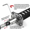 HZEL Car Katana Shift Knob, Samurai Sword Weighted Gear Shifter Handle with 4 Adapters, Ancient Antiquity Auto Stick Lever Shift Knob, Universal for Most Manual Transmission Vehicles (Black/Red) view 4