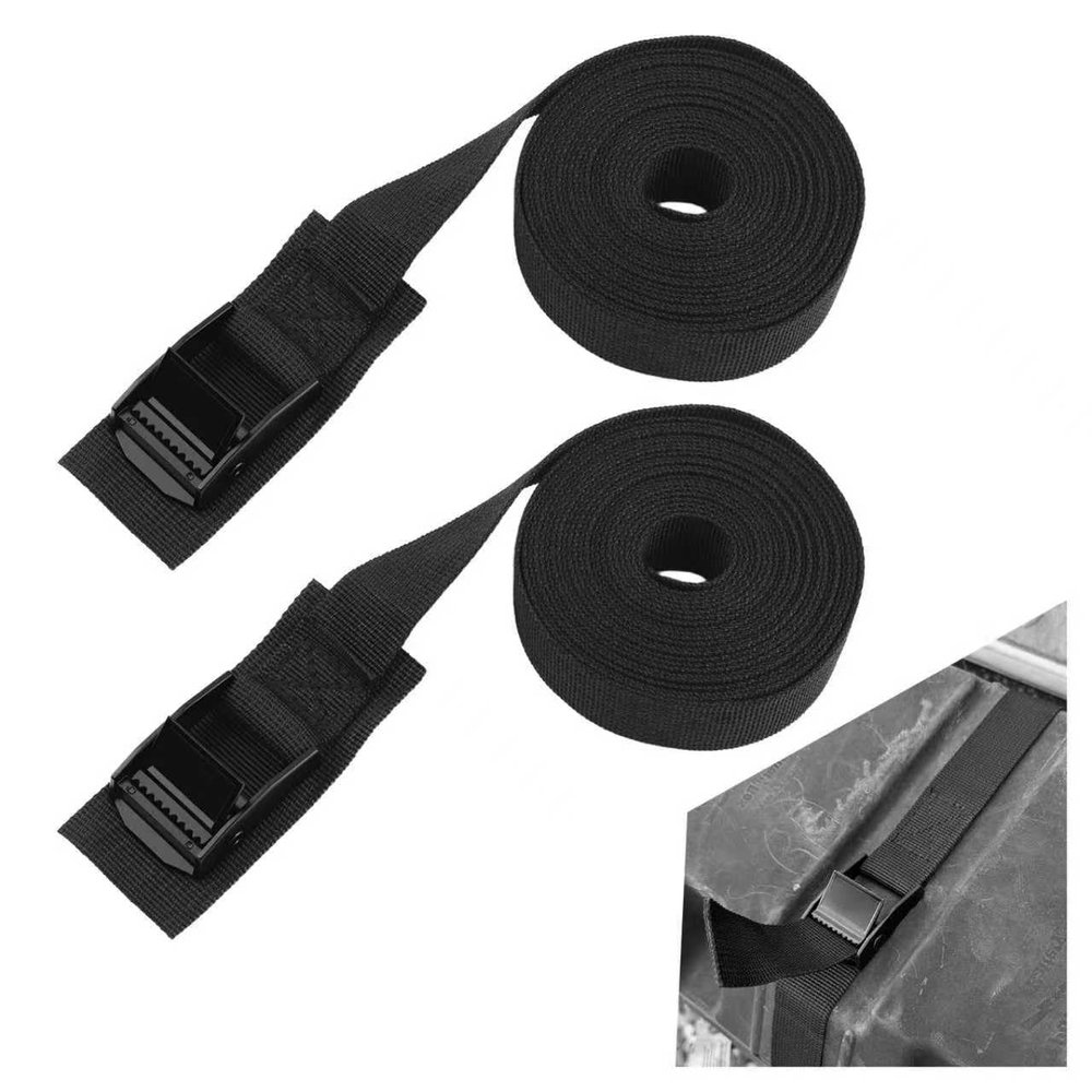 2PCS 0.98in12Ft Lashing Straps with Buckles,Durable Reusable Tie Down Straps Used to Fix Items,Adjustable Cam Buckle Cinch Strap Car Accessories for Cargo,Roof Rack,Trailer