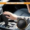 Craedli Leather Car Gear Shift Cover, Anti-Slip Breathable Waterproof Shifter Lever Protector Cover, Universal Automotive Interior Shift Knob Decorative Accessories for Cars, SUVs, Trucks (Black-2PCS) view 3
