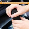 Craedli Leather Car Gear Shift Cover, Anti-Slip Breathable Waterproof Shifter Lever Protector Cover, Universal Automotive Interior Shift Knob Decorative Accessories for Cars, SUVs, Trucks (Black-2PCS) view 4