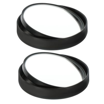 POPETPOP Blind Spot Mirrors 2pcs Wide Angle Rear View Auxiliary Mirrors with Black Frame for Car Safety Enhancement