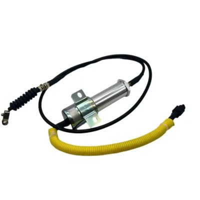 Flameout Solenoid Valve, Compatible with Hyundai R210/215-9-7 215-9 210LC-7, 24V, 11E16010024, Excavator Replacement Part (11N6-666030-24)