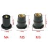 100pcs M4/M5/M6 Motorcycle Rubber Well Nutsaccessories Fasteners Decoration Modified Windshield Brass Nut(M5) view 2