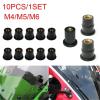 100pcs M4/M5/M6 Motorcycle Rubber Well Nutsaccessories Fasteners Decoration Modified Windshield Brass Nut(M5) view 3