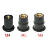 100pcs M4/M5/M6 Motorcycle Rubber Well Nutsaccessories Fasteners Decoration Modified Windshield Brass Nut(M5) view 4
