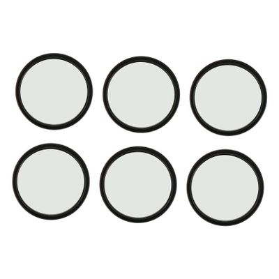 Balacoo Auxiliary Blind Spot Mirror Small round Rear View Mirror with Black Frame 3-pair Set for Enhanced Driving Safety