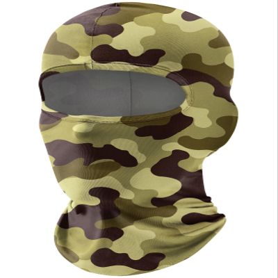 Fuinloth Balaclava Ski Mask, Motorcycle Summer Thin Cooling UV Protection Neck Gaiter for Men/Women Green Camo