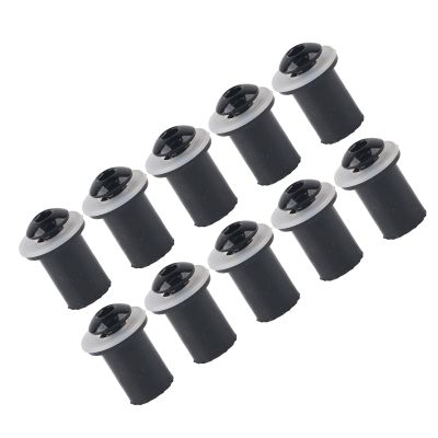 Dioche 05 R6 10pcs Universal Windscreen M5 Inner Hexagonal Screws - Durable, Easy to Install, Available in Black, Silver, Red, Blue (Black)