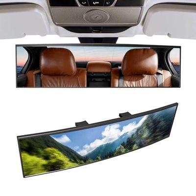 NINGFIST Broadway Panoramic Rear View Mirror Wide Angle Car Mirror Blind Spot Convex Rearview Mirror Essential Rear View Mirror Accessories for Cars SUV Trucks Vehicles (270mm-White)