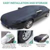 Half car Cover for Kia Ceed 3(2018-2021) Snow Cover for car,Portable Waterproof Shield with Fixed Straps,Sunroof and Windshield Cover for Ice and Snow. view 4