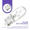 Icyfond 10PCS 194 Light Bulbs, T10 Car Brake Light Turn Signal Bulbs, 12V 5W 168 192 1/4 Wedge Base Halogen Width Lights Bulb, Auto Turn Signal Tail Taillight Brake Lights, for Truck SUV Car (White) view 4