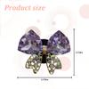 ANFTDCO 3PCS Bling Butterfly Car Air Vent Clip, Sparkly Crystal Rhinestone Air Outlet Clamp Decoration, Dazzling Automotive Interior Dashboard Vent Decor Clip, Universal for Most Vehicles (Purple) view 2