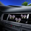 ANFTDCO 3PCS Bling Butterfly Car Air Vent Clip, Sparkly Crystal Rhinestone Air Outlet Clamp Decoration, Dazzling Automotive Interior Dashboard Vent Decor Clip, Universal for Most Vehicles (Purple) view 3
