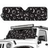 Glofpot Sun and Moon Windshield Sun Shade for Jeep Wrangler JL/JLU 2018-2025 & Gladiator JT 2020-2025 Foldable Reflective Windshield Sunshade Blocks UV Rays Front Window Sun Visor Easy to Install view 1