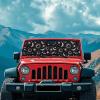 Glofpot Sun and Moon Windshield Sun Shade for Jeep Wrangler JL/JLU 2018-2025 & Gladiator JT 2020-2025 Foldable Reflective Windshield Sunshade Blocks UV Rays Front Window Sun Visor Easy to Install view 3