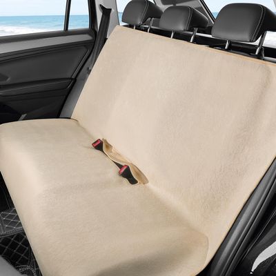 COLINOO Waterproof Car Seat Cover Bench Beige Full Size Universal Fits Car Sweat Towel for Trucks SUV Van Rear Car Seat Protector Protector Cloth Seats Pack of 1