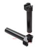 Liru 2 Pc Aluminum Handle Bar Riser Extension 6" Straight Handlebar Risers Black/Chrome; B Model Drilled and tapped for 1/2"-13 riser bolts view 2