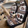 Tomeusey Aztec Cow Print Car Interior Set of 5 - Comfort Seat Belt Pads, Cushioned Armrest & Smooth PU Seat Covers - Water & Scratch Resistant view 2