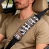 Tomeusey Aztec Cow Print Car Interior Set of 5 - Comfort Seat Belt Pads, Cushioned Armrest & Smooth PU Seat Covers - Water & Scratch Resistant view 4