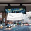 CuwrYet Car Tissue Holder Car Visor Organizer Tissue Box Holder for Car Sun Visor Organizer with Car Vehicle Accessories Essentials Interior for Women Men Blue Starry Night Fox Bunny view 3