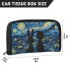 CuwrYet Car Tissue Holder Car Visor Organizer Tissue Box Holder for Car Sun Visor Organizer with Car Vehicle Accessories Essentials Interior for Women Men Blue Starry Night Fox Bunny view 4