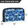 CuwrYet Car Tissue Holder Car Visor Organizer Tissue Box Holder for Car Sun Visor Organizer with Car Vehicle Accessories Essentials Interior for Women Men Bright Blue Marine Shark view 4