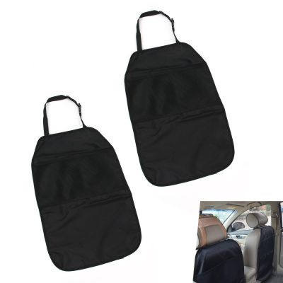 Icyfond 2 PCS Car Kick Mats Seat Back Protectors, Waterproof Kick Mats with Organizer Pockets, Universal Backseat Cover for Kids, Heavy Duty Car Seat Protector for Car, SUV, Minivan, Truck