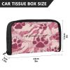 CuwrYet Car Tissue Holder Car Visor Organizer Tissue Box Holder for Car Sun Visor Organizer with Car Vehicle Accessories Essentials Interior for Women Men Blush Tiger Stripes Cherryblossoms Beige view 4