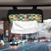 CuwrYet Car Tissue Holder Car Visor Organizer Tissue Box Holder for Car Sun Visor Organizer with Car Vehicle Accessories Essentials Interior for Women Men Checkered Green Pink Yellow view 3